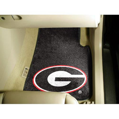 Georgia Bulldogs NCAA Car Floor Mats (2 Front) G Logo on Black