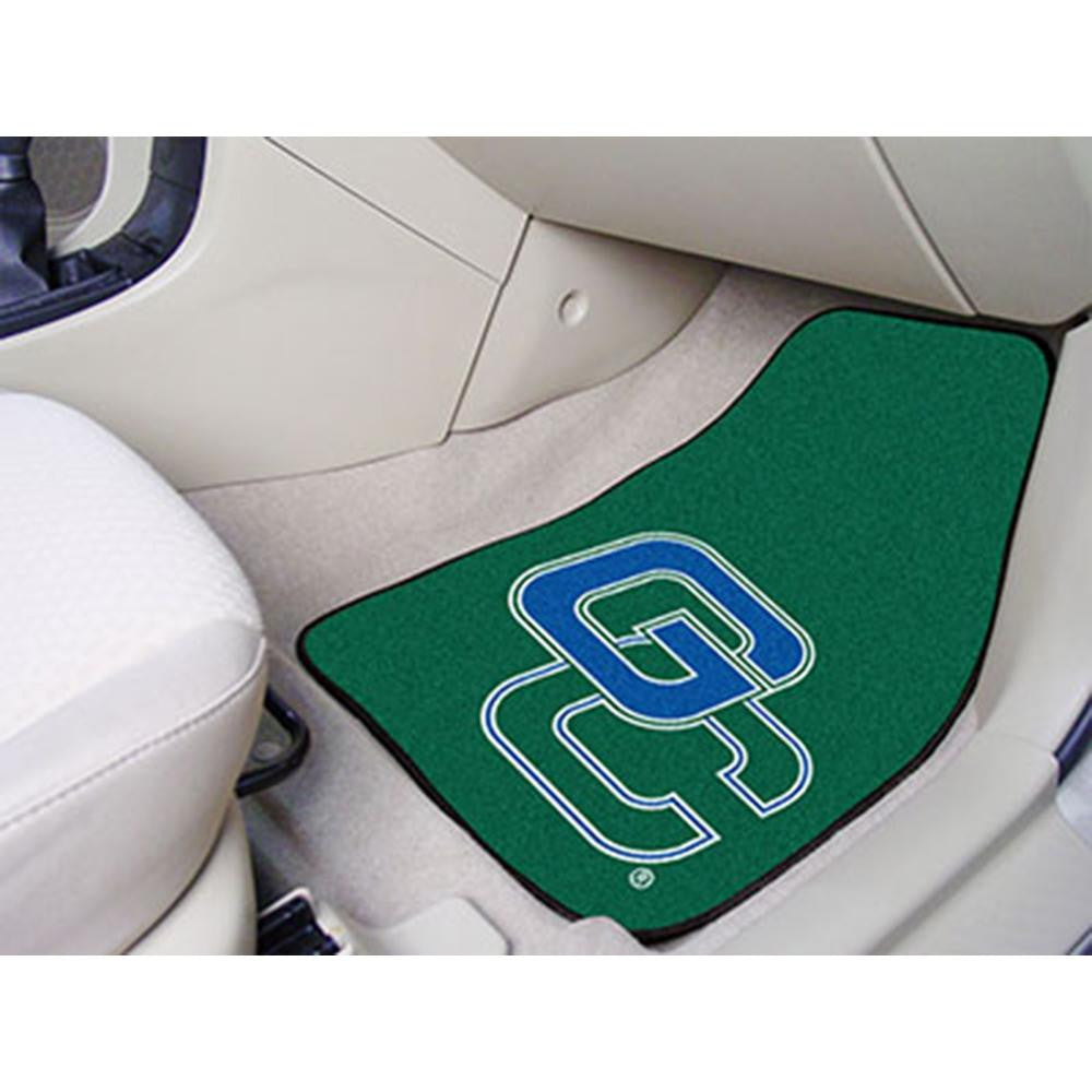 Georgia College and State Bobcats NCAA 2-Piece Printed Carpet Car Mats (18x27)