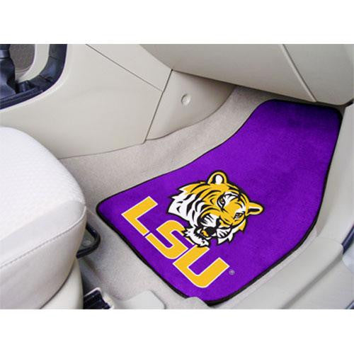 Louisiana State Fightin Tigers NCAA Car Floor Mats (2 Front) Tiger Head