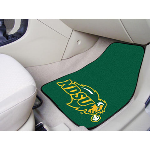 North Dakota State Bison NCAA 2-Piece Printed Carpet Car Mats (18x27)