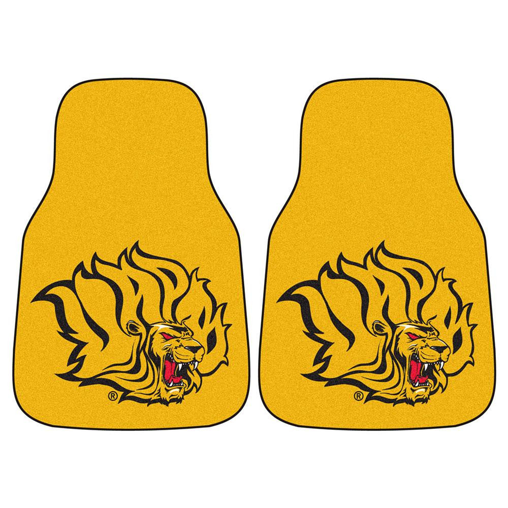 Arkansas Pine Bluff Golden Lions NCAA 2-Piece Printed Carpet Car Mats (18x27)