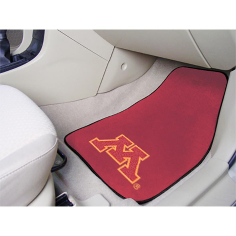 Minnesota Golden Gophers NCAA 2-Piece Printed Carpet Car Mats (18x27)