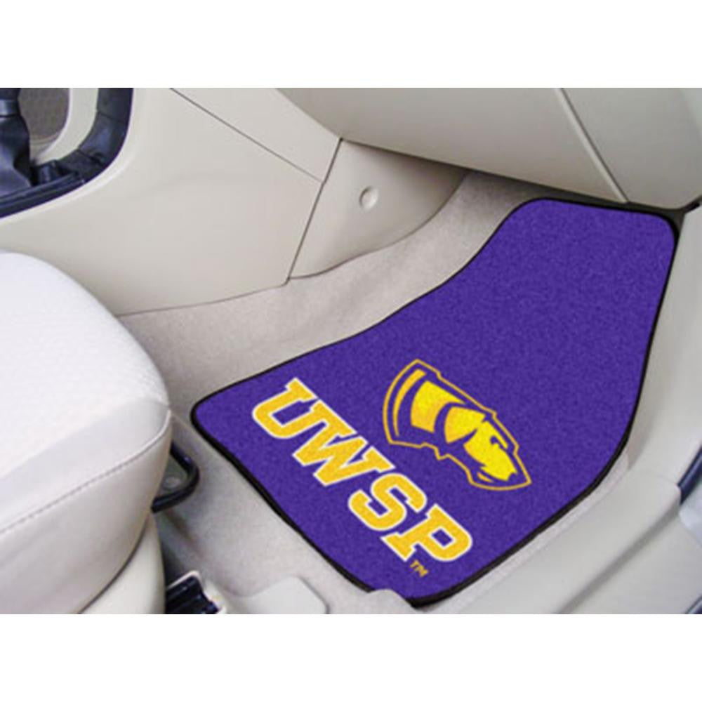 Wisconsin-Stevens Point Pointers NCAA 2-Piece Printed Carpet Car Mats (18x27)