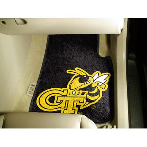 Georgia Tech Yellowjackets NCAA Car Floor Mats (2 Front) Black