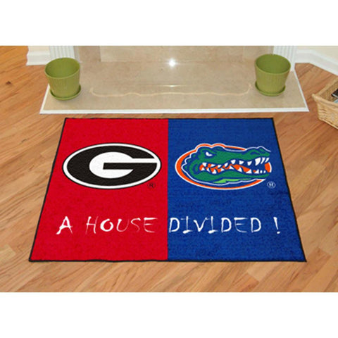 Florida Gators-Georgia Bulldogs NCAA House Divided NCAA All-Star Floor Mat (34x45)