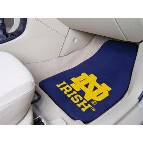 Notre Dame Fighting Irish NCAA Car Floor Mats (2 Front) Fighting Irish Logo