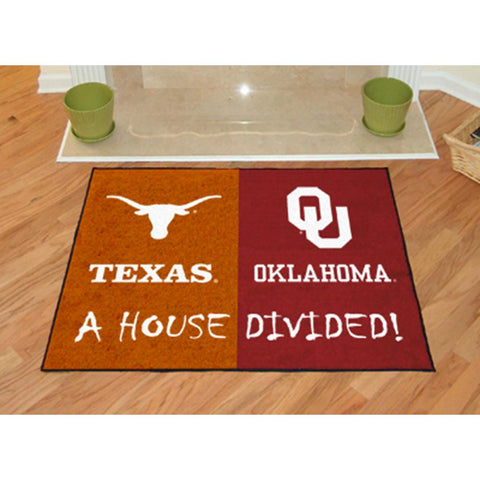 Texas Longhorns-Oklahoma Sooners NCAA House Divided NCAA All-Star Floor Mat (34x45)