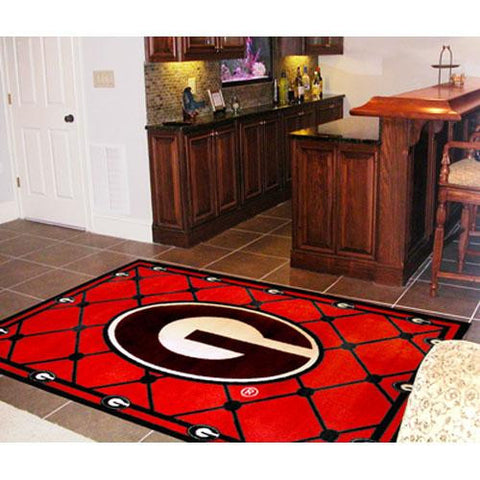 Georgia Bulldogs NCAA Floor Rug (60x96) G Logo on Red