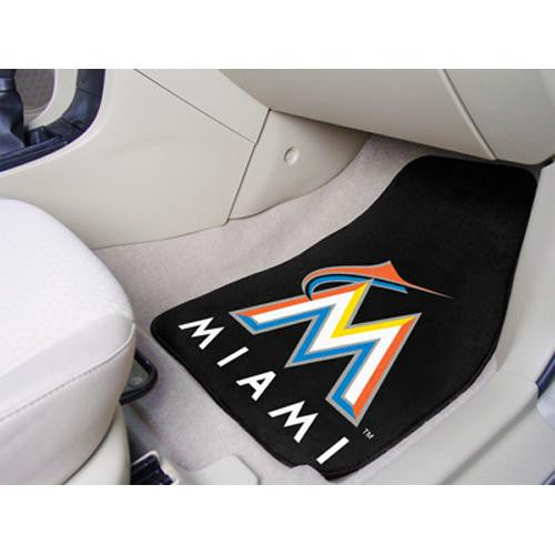 Miami Marlins MLB Car Floor Mats (2 Front)