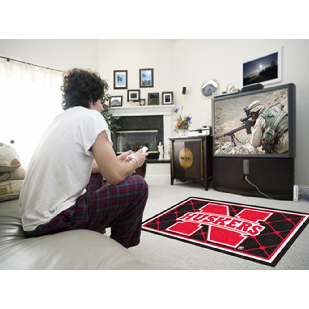 Nebraska Cornhuskers NCAA Floor Rug (4'x6')