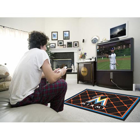 Miami Marlins MLB Floor Rug (4'x6')