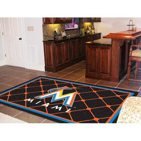 Miami Marlins MLB Floor Rug (5x8')