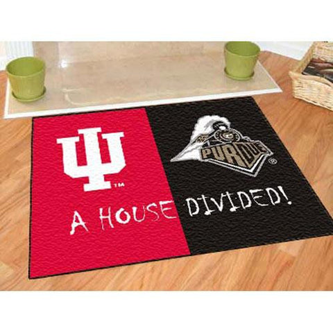 Indiana Hoosiers - Purdue Boilermakers House Divided NCAA All-Star Floor Mat (34x45)