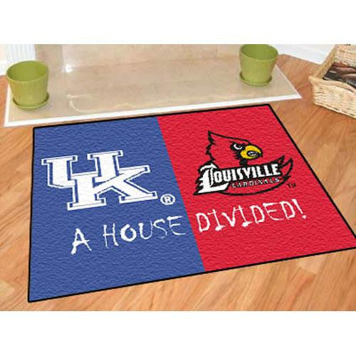 Kentucky Wildcats - Louisville Cardinals House Divided NCAA All-Star Floor Mat (34x45)