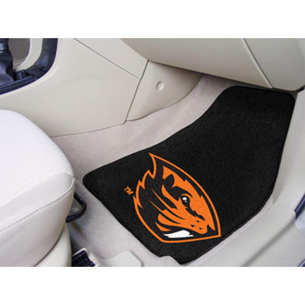 Oregon State Beavers NCAA 2-Piece Printed Carpet Car Mats (18x27)