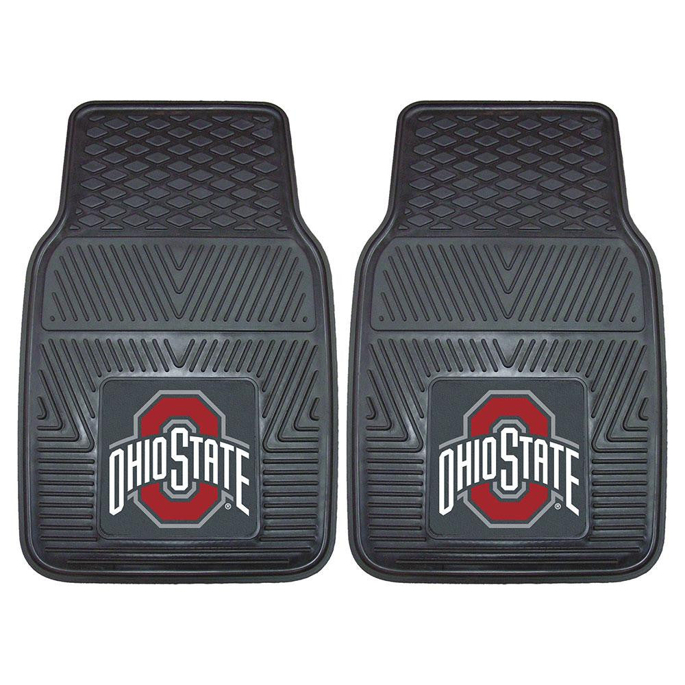 Ohio State Buckeyes NCAA Heavy Duty 2-Piece Vinyl Car Mats (18x27)