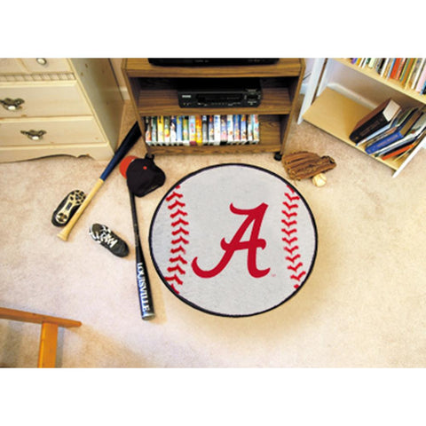 Alabama Crimson Tide NCAA Baseball Round Floor Mat (29)