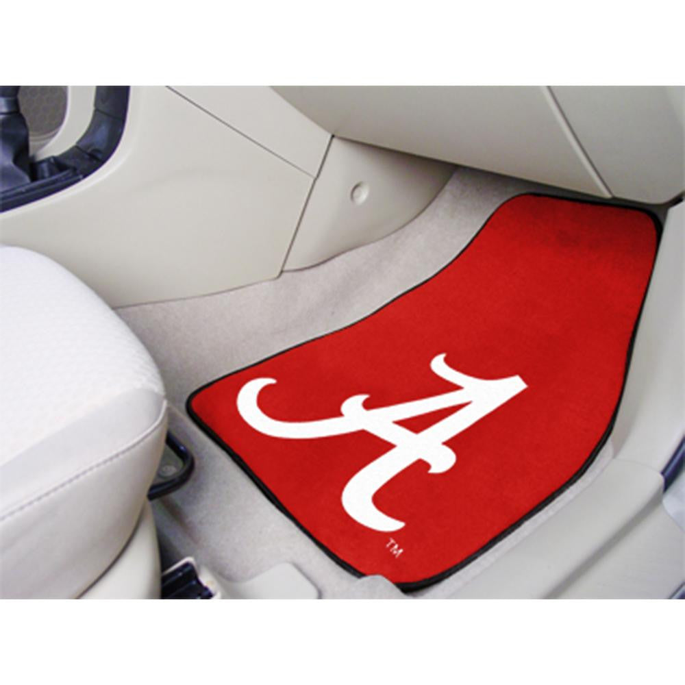 Alabama Crimson Tide NCAA 2-Piece Printed Carpet Car Mats (18x27)