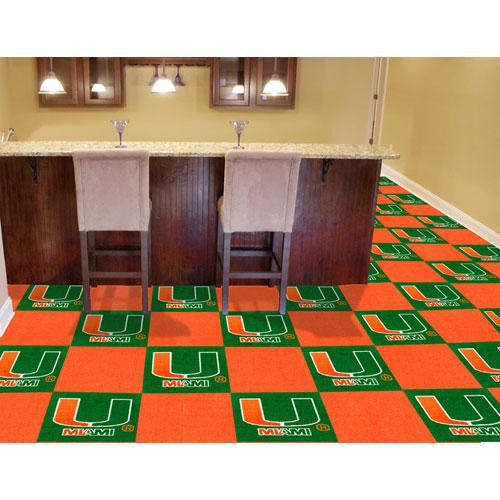 Miami Hurricanes NCAA Team Logo Carpet Tiles