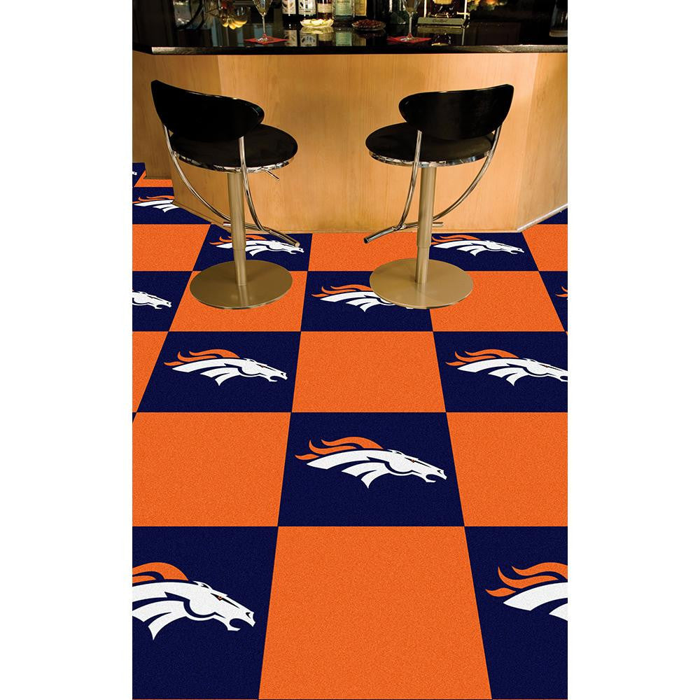 Denver Broncos NFL Team Logo Carpet Tiles