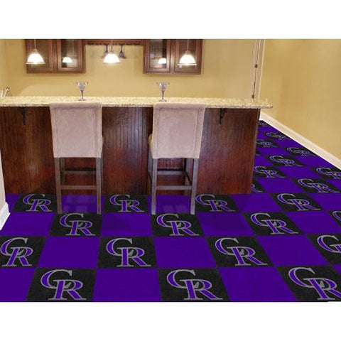 Colorado Rockies MLB Team Logo Carpet Tiles