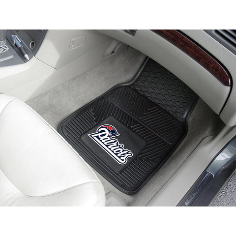 New England Patriots NFL Heavy Duty 2-Piece Vinyl Car Mats (18x27)