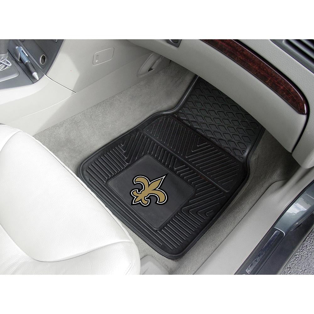 New Orleans Saints NFL Heavy Duty 2-Piece Vinyl Car Mats (18x27)