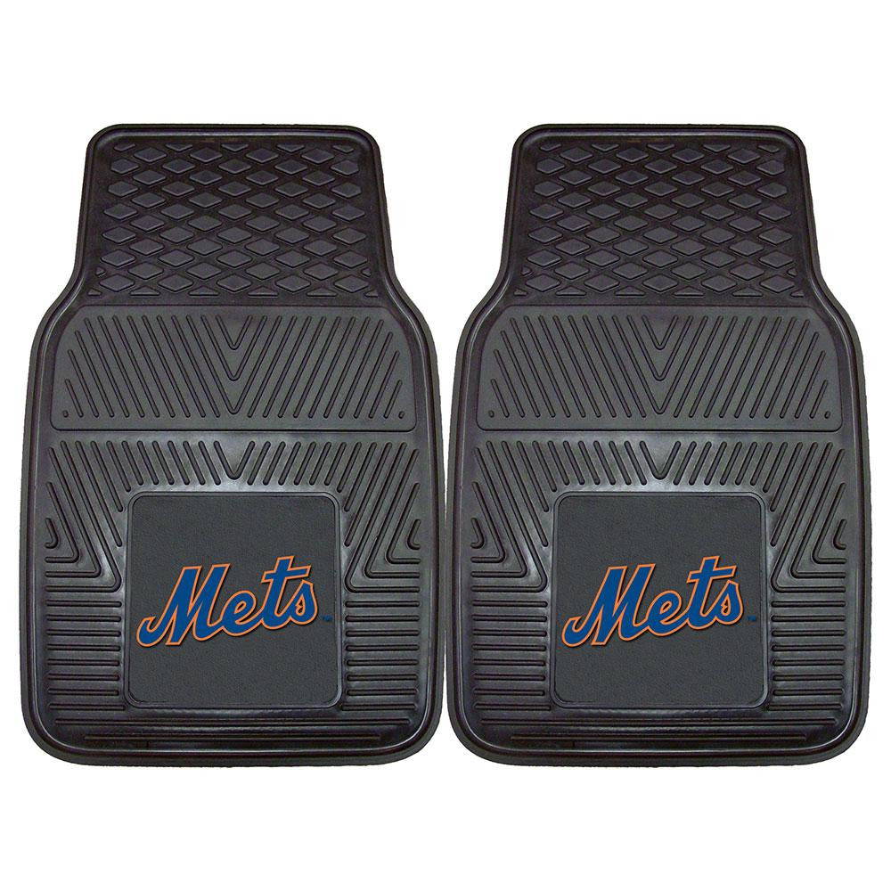 New York Mets MLB Heavy Duty 2-Piece Vinyl Car Mats (18x27)