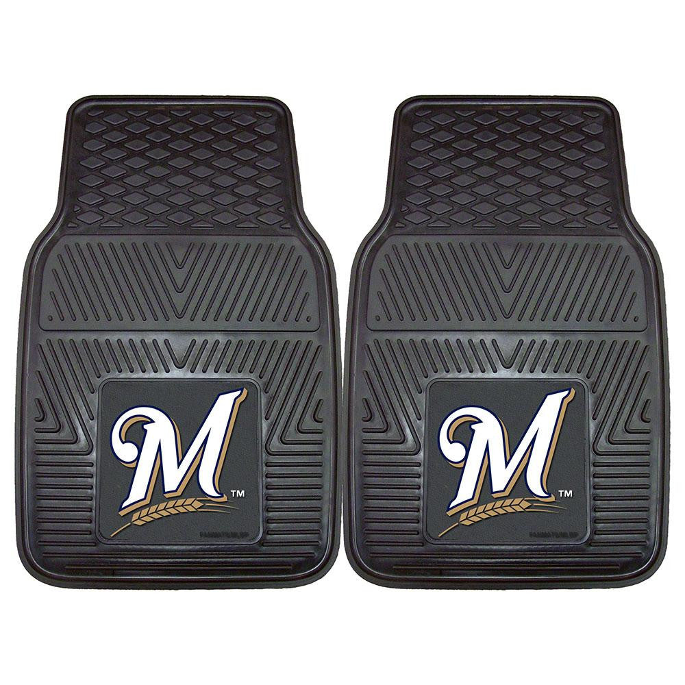 Milwaukee Brewers MLB Heavy Duty 2-Piece Vinyl Car Mats (18x27)