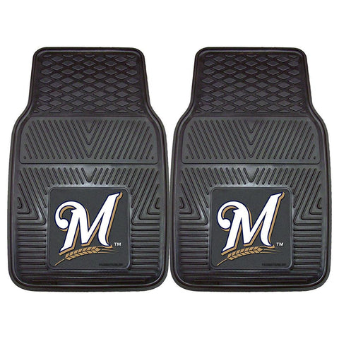 Milwaukee Brewers MLB Heavy Duty 2-Piece Vinyl Car Mats (18x27)