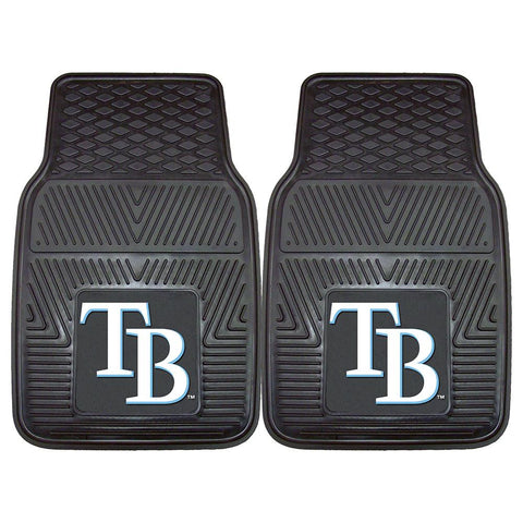 Tampa Bay Rays MLB Heavy Duty 2-Piece Vinyl Car Mats (18x27)