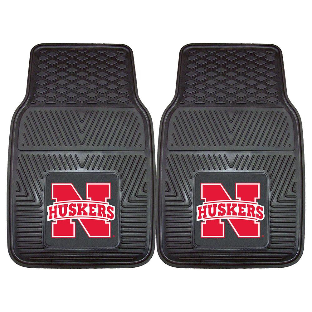 Nebraska Cornhuskers NCAA Heavy Duty 2-Piece Vinyl Car Mats (18x27)