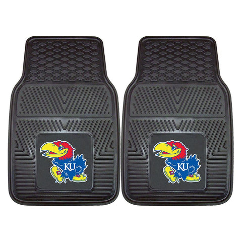 Kansas Jayhawks NCAA Heavy Duty 2-Piece Vinyl Car Mats (18x27)