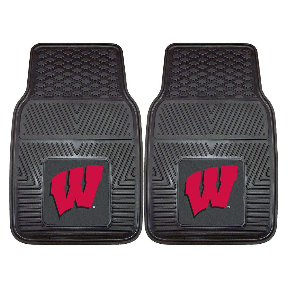 Wisconsin Badgers NCAA Heavy Duty 2-Piece Vinyl Car Mats (18x27)