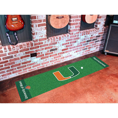 Miami Hurricanes NCAA Putting Green Runner (18x72)