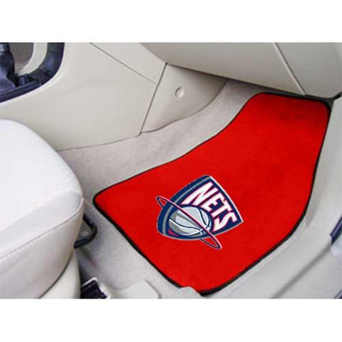 New Jersey Nets NBA 2-Piece Printed Carpet Car Mats (18x27)