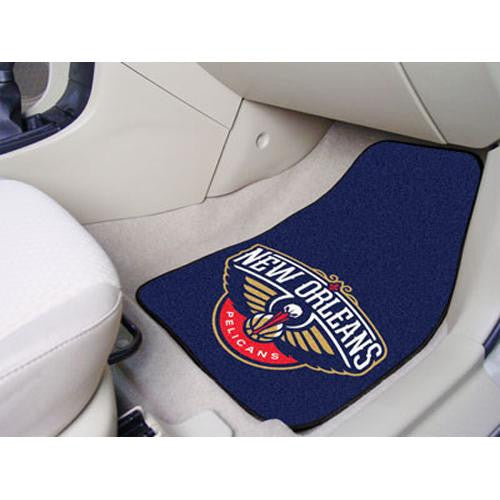 New Orleans Pelicans NBA 2-Piece Printed Carpet Car Mats (18x27)