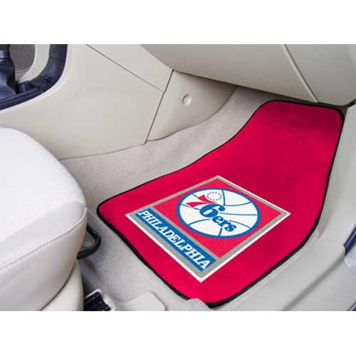 Philadelphia 76ers NBA 2-Piece Printed Carpet Car Mats (18x27)