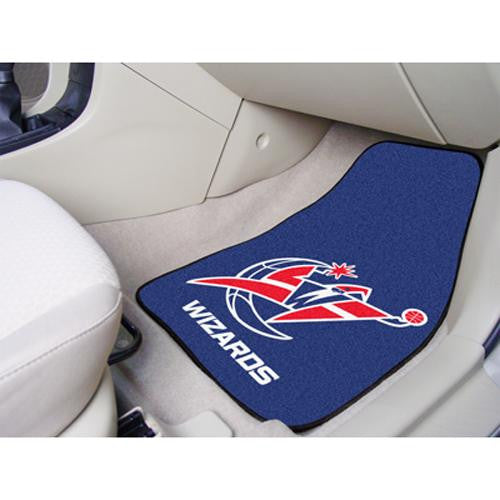 Washington Wizards NBA 2-Piece Printed Carpet Car Mats (18x27)