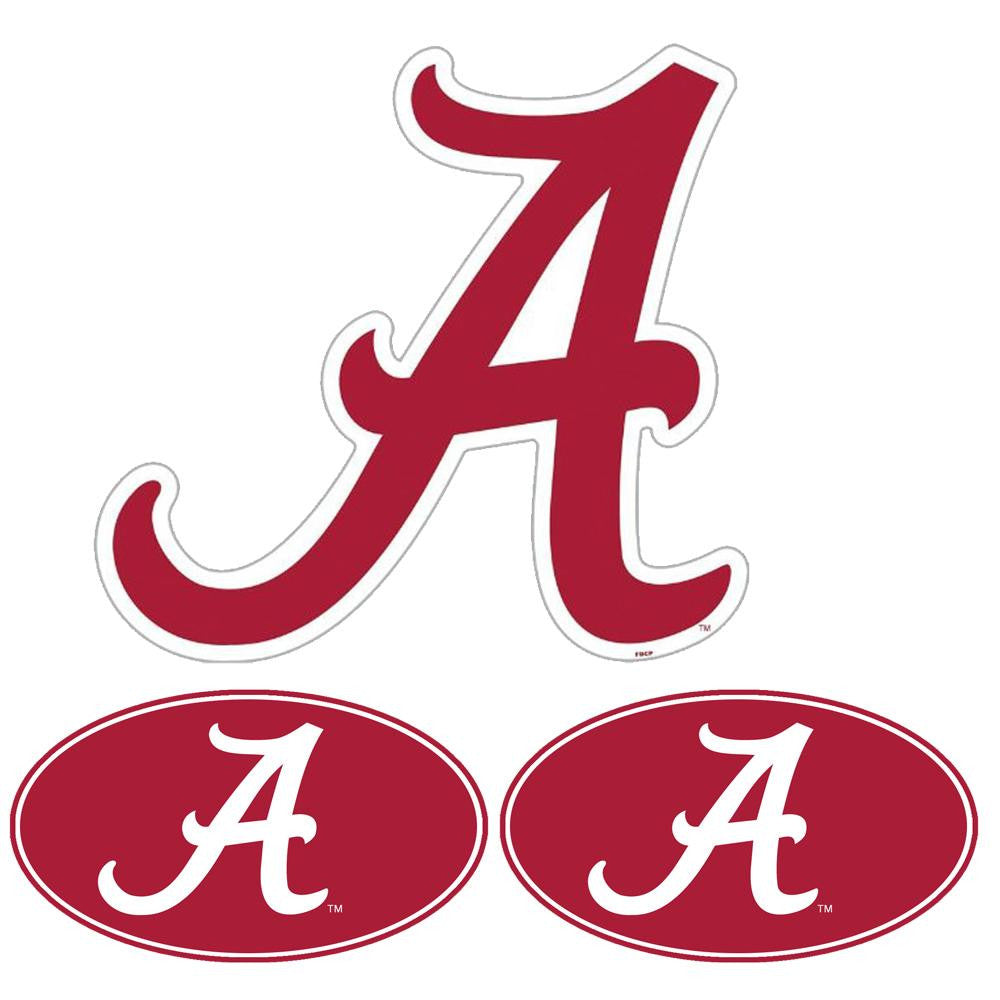 Alabama Crimson Tide NCAA Ultimate Car Magnet Kit (3Pc Set)