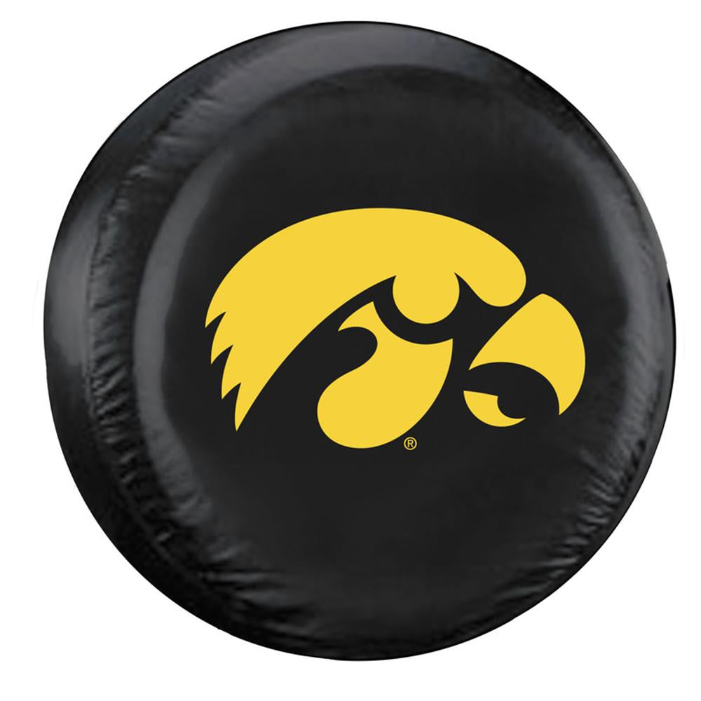 Iowa Hawkeyes NCAA Spare Tire Cover (Large) (Black)