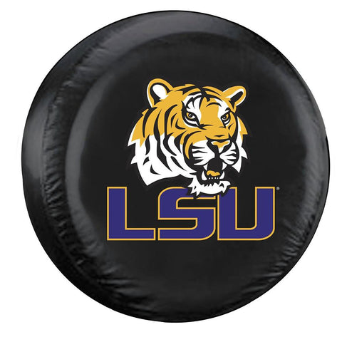 LSU Tigers NCAA Spare Tire Cover (Large) (Black)