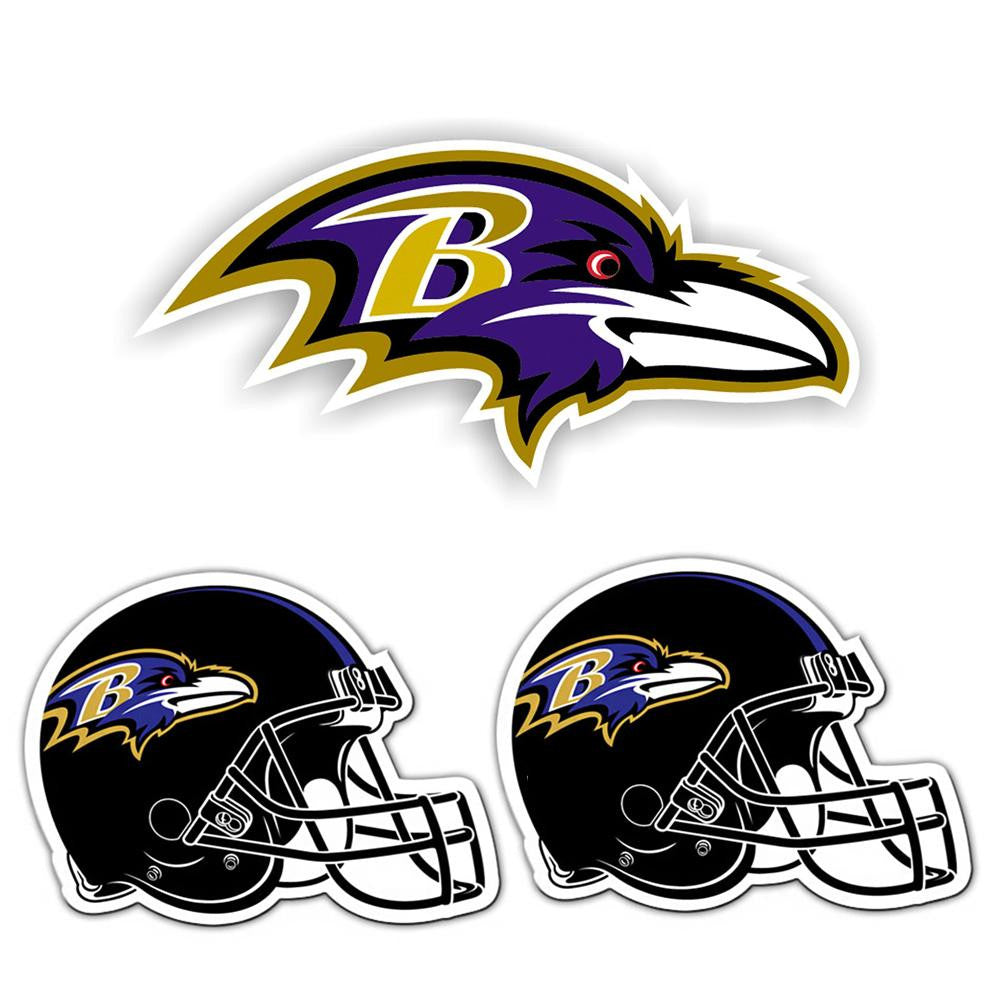 Baltimore Ravens NFL Ultimate Car Magnet Kit (3Pc Set)