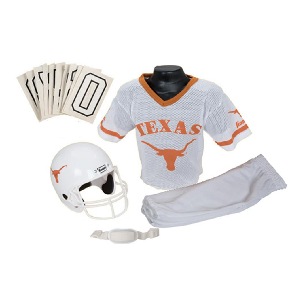 Texas Longhorns Youth NCAA Deluxe Helmet and Uniform Set (Small)