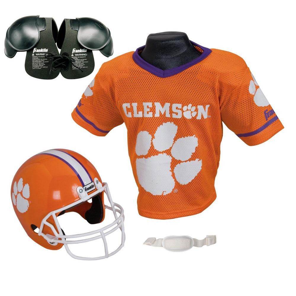 Clemson Tigers Youth NCAA Helmet and Jersey Set with Shoulder Pads