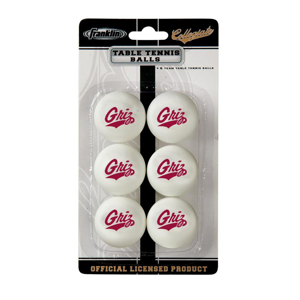 Montana Grizzlies NCAA Table Tennis Balls (6pc)