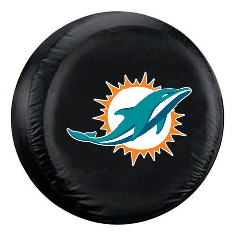 Miami Dolphins NFL Spare Tire Cover (Standard) (Black)