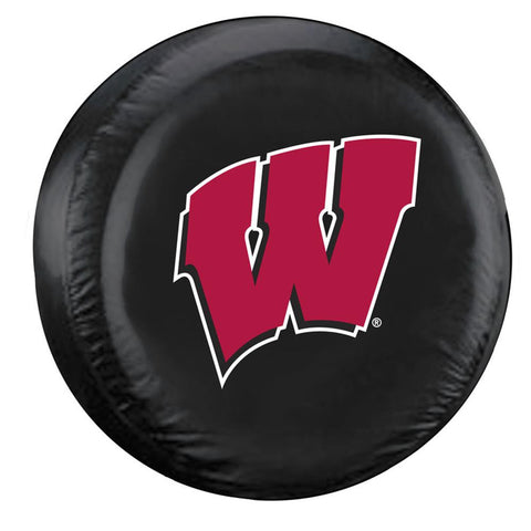 Wisconsin Badgers NCAA Spare Tire Cover (Standard) (Black)