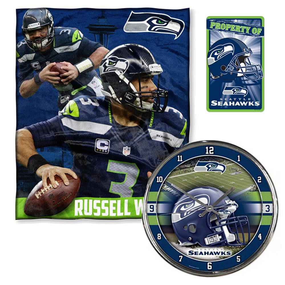 Seattle Seahawks NFL Russell Wilson Bedroom Decor 3pc Set