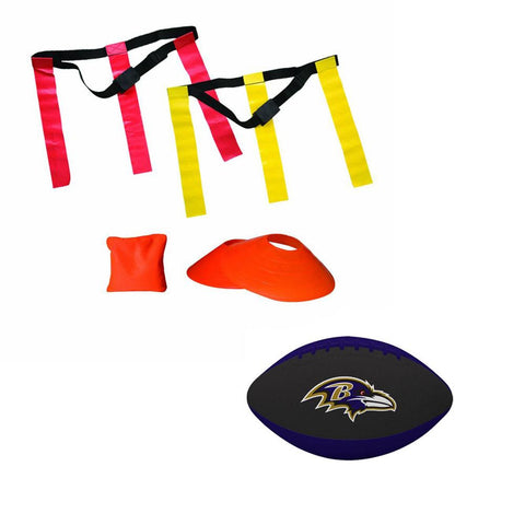 Baltimore Ravens NFL Youth 10 Player Flag Football Set